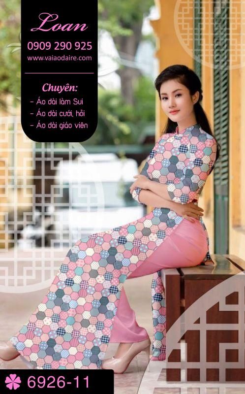 Vải áo dài hoa nhí