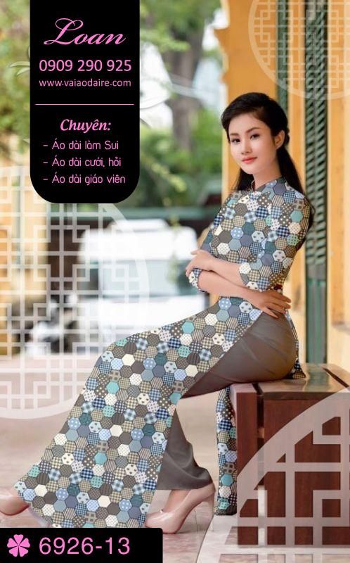 Vải áo dài hoa nhí