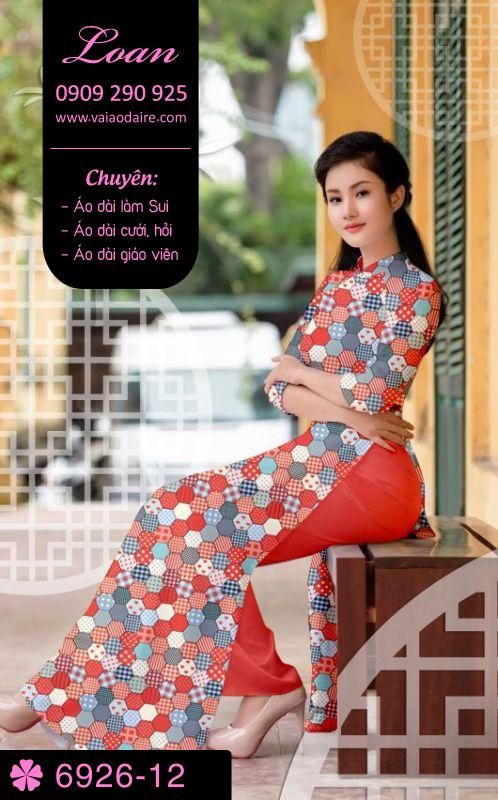 Vải áo dài hoa nhí