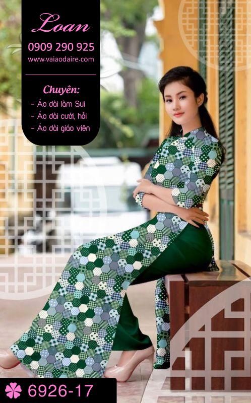Vải áo dài hoa nhí