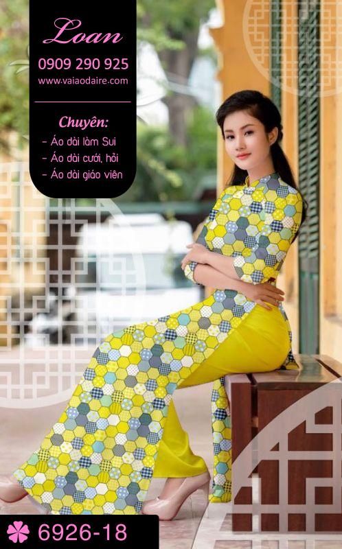 Vải áo dài hoa nhí