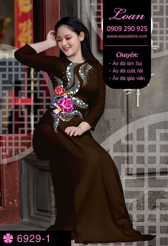 Vải áo dài hoa 3D Vải áo dài hoa 3D