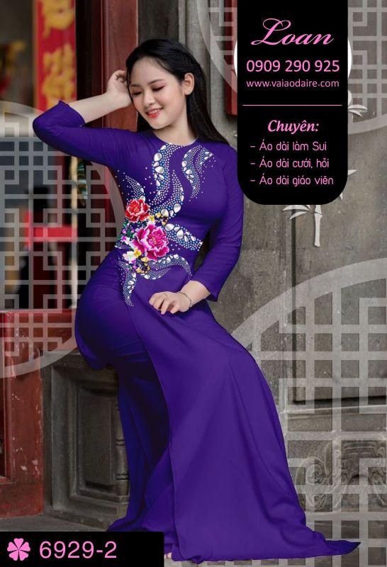 Vải áo dài hoa 3D Vải áo dài hoa 3D
