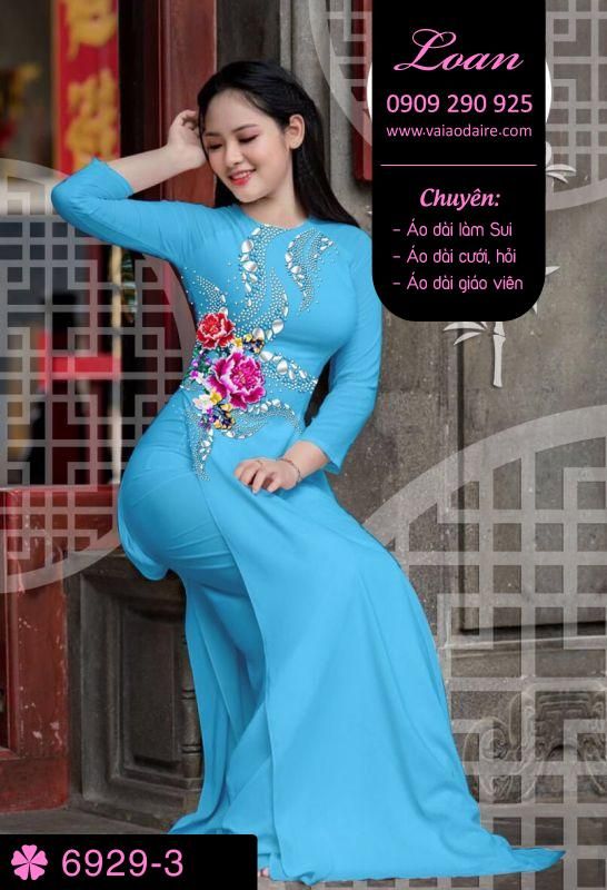 Vải áo dài hoa 3D Vải áo dài hoa 3D