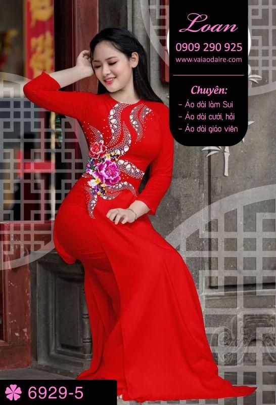Vải áo dài hoa 3D Vải áo dài hoa 3D