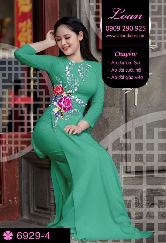 Vải áo dài hoa 3D Vải áo dài hoa 3D