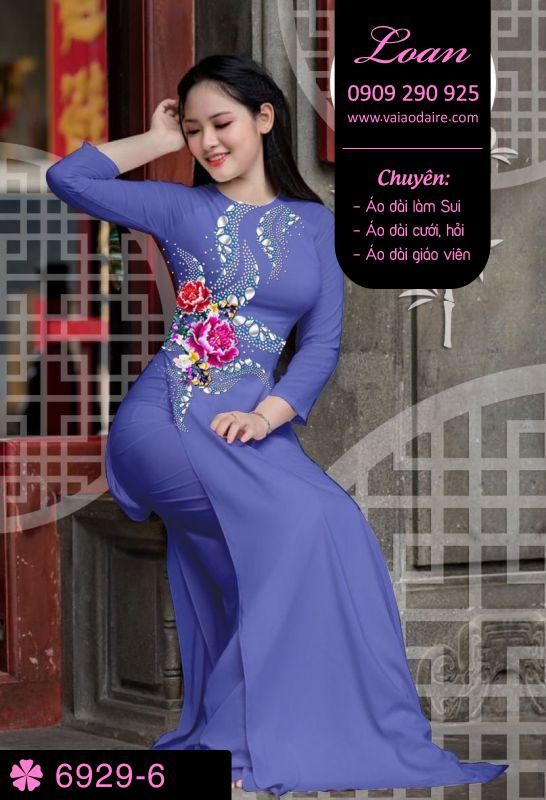 Vải áo dài hoa 3D Vải áo dài hoa 3D
