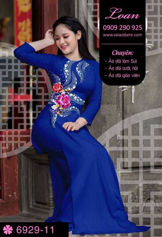 Vải áo dài hoa 3D Vải áo dài hoa 3D