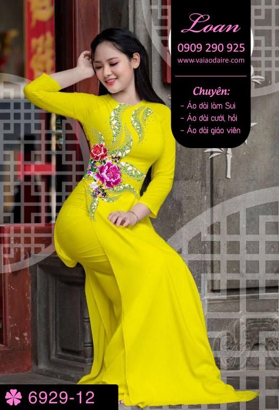 Vải áo dài hoa 3D Vải áo dài hoa 3D