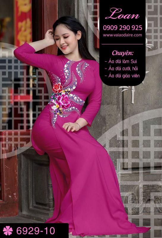 Vải áo dài hoa 3D Vải áo dài hoa 3D
