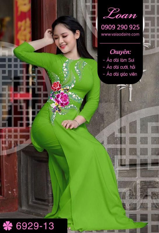 Vải áo dài hoa 3D Vải áo dài hoa 3D