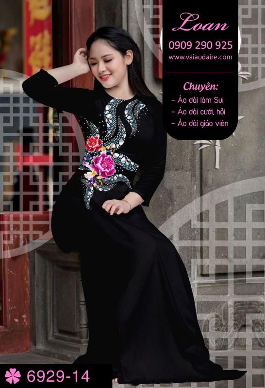 Vải áo dài hoa 3D Vải áo dài hoa 3D