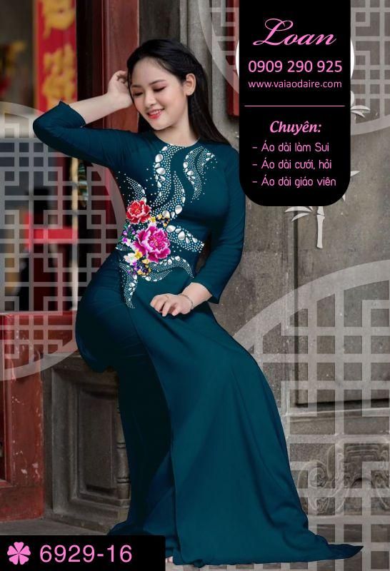 Vải áo dài hoa 3D Vải áo dài hoa 3D