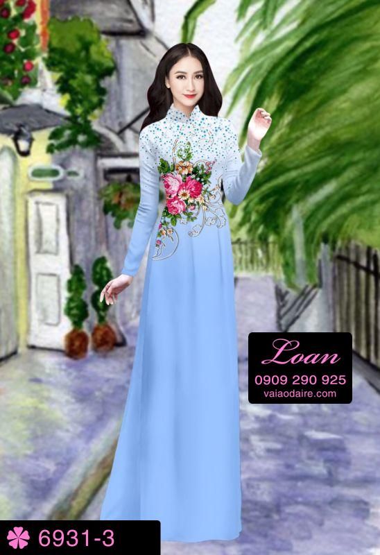 Vải áo dài hoa eo