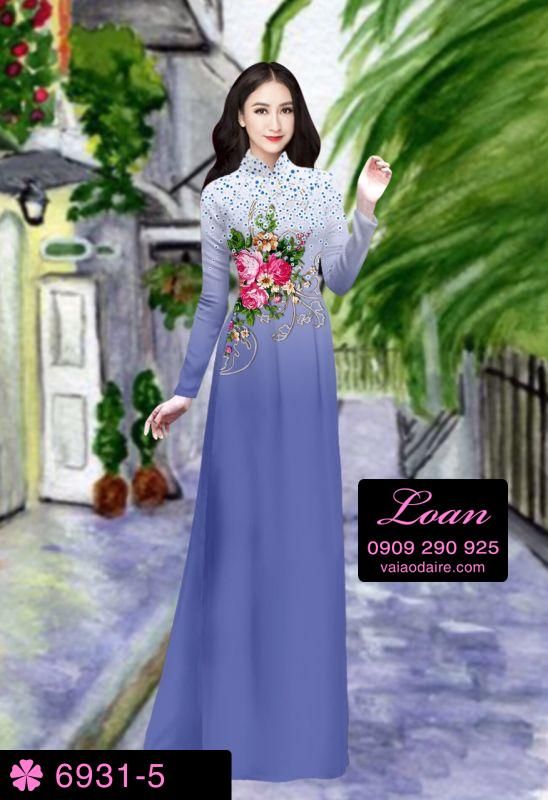 Vải áo dài hoa eo