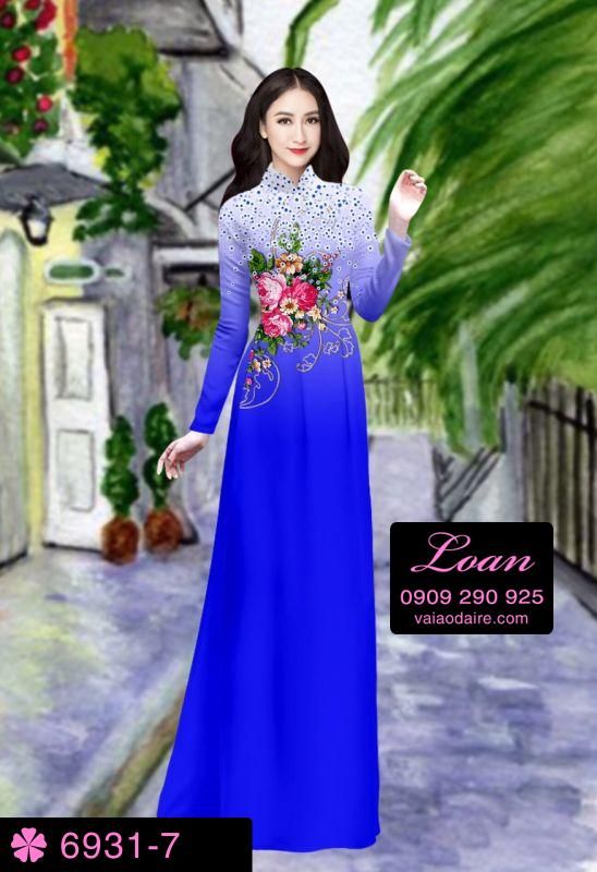 Vải áo dài hoa eo