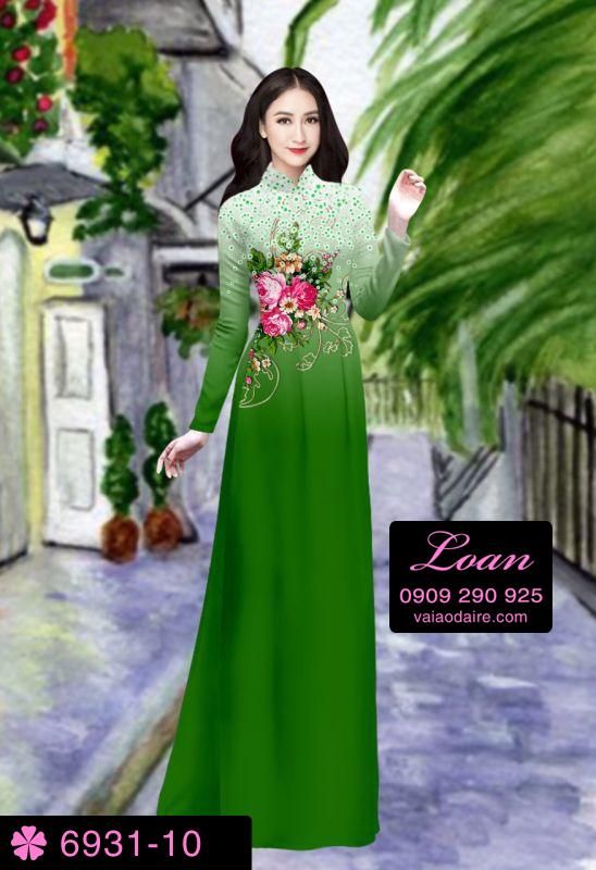 Vải áo dài hoa eo