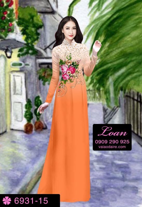 Vải áo dài hoa eo
