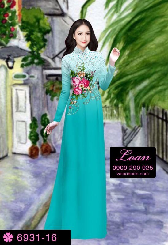 Vải áo dài hoa eo