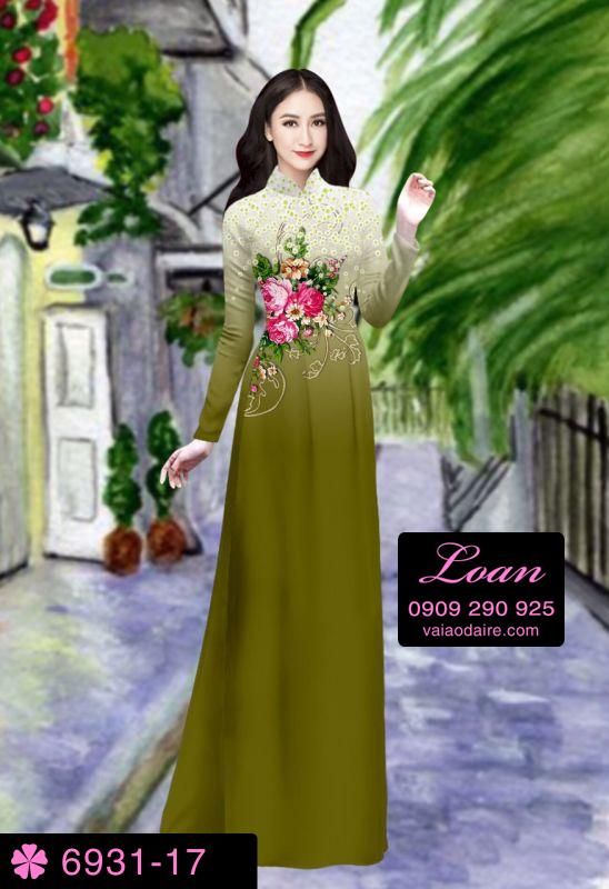Vải áo dài hoa eo