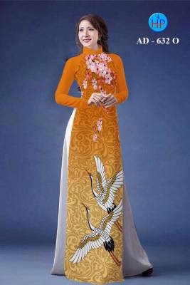 Vải áo dài chim Hạc-DT 694