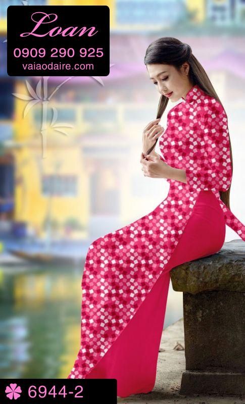 Vải áo dài ô vuông nhỏ