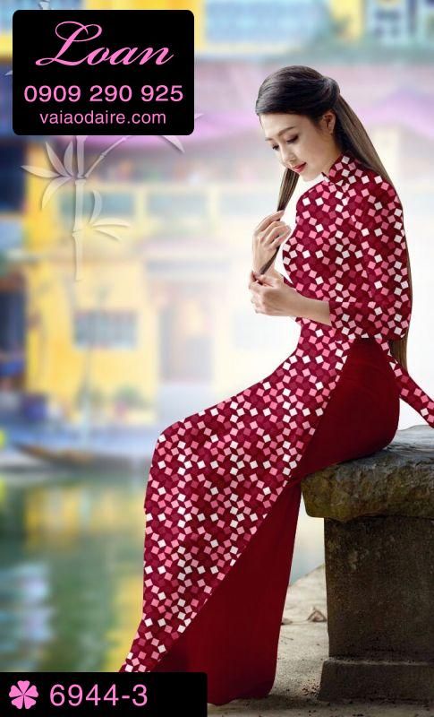 Vải áo dài ô vuông nhỏ