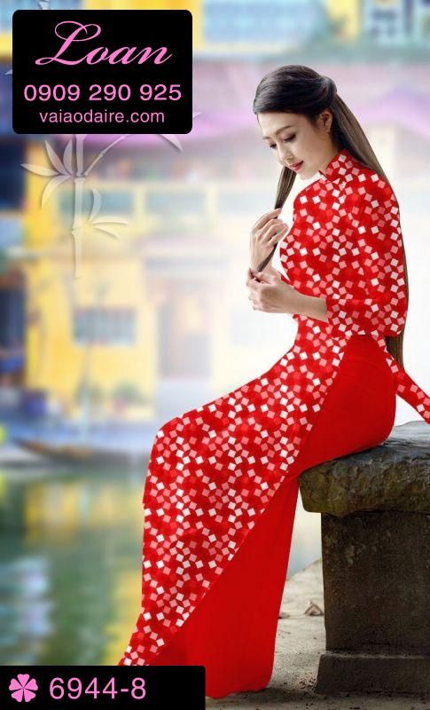 Vải áo dài ô vuông nhỏ