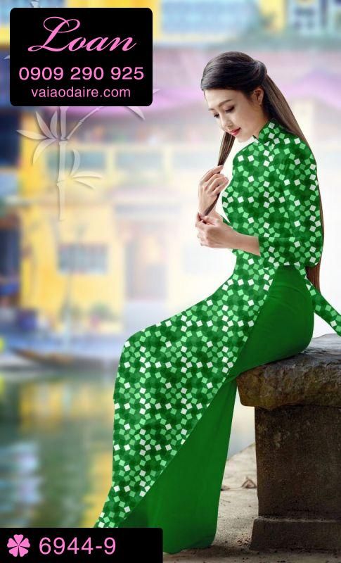 Vải áo dài ô vuông nhỏ