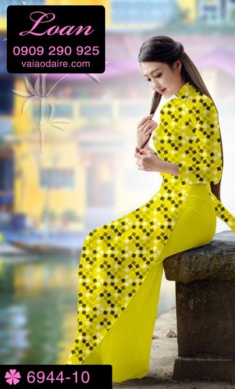 Vải áo dài ô vuông nhỏ