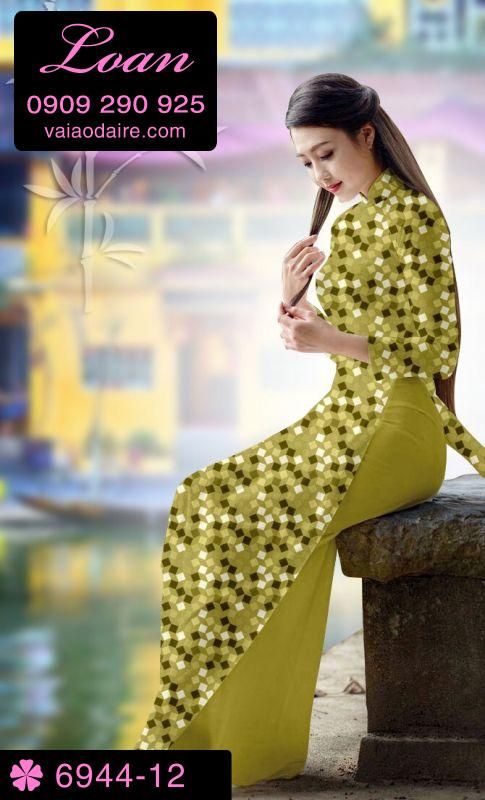 Vải áo dài ô vuông nhỏ