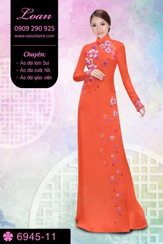 Vải áo dài hoa dây Vải áo dài hoa dây