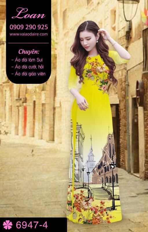 Vải áo dài phong cảnh
