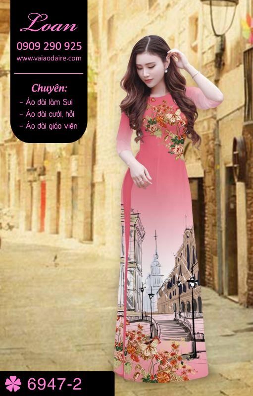 Vải áo dài phong cảnh