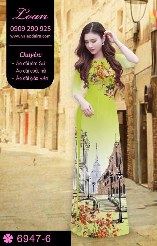 Vải áo dài phong cảnh