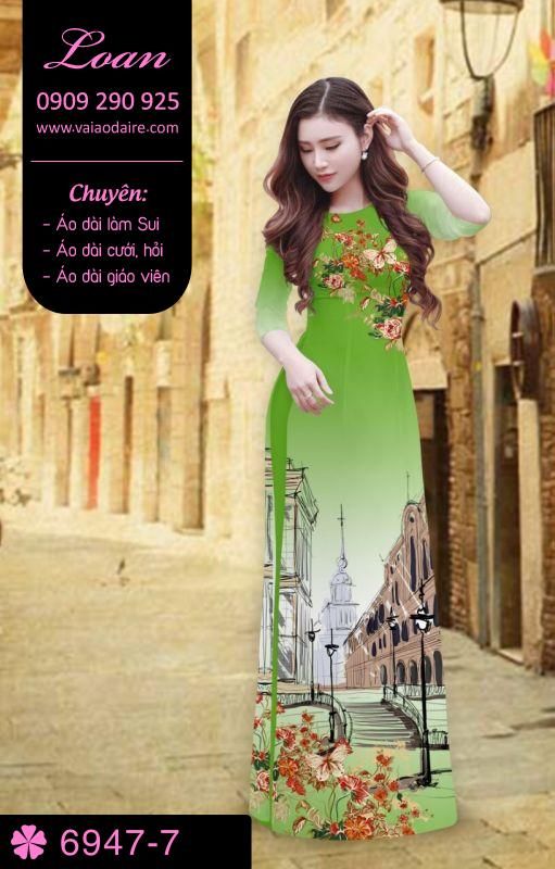 Vải áo dài phong cảnh