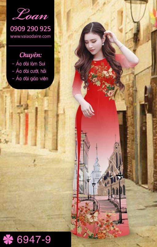Vải áo dài phong cảnh