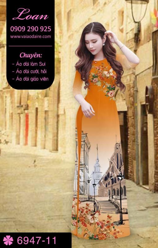 Vải áo dài phong cảnh