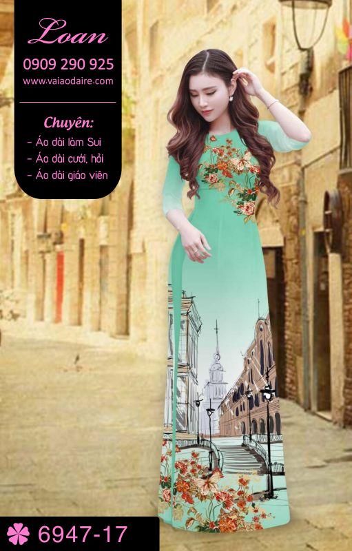 Vải áo dài phong cảnh