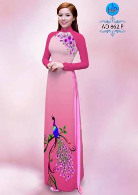 Vải áo dài chim Công-DT 695