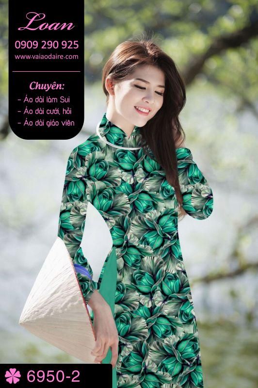 Vải áo dài hoa nhí