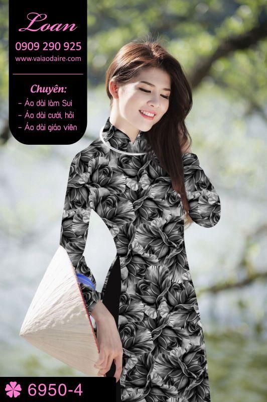 Vải áo dài hoa nhí