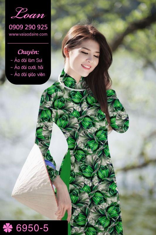 Vải áo dài hoa nhí