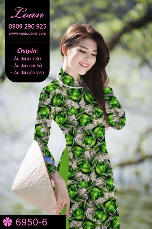 Vải áo dài hoa nhí