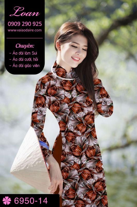 Vải áo dài hoa nhí