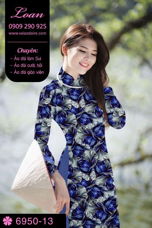 Vải áo dài hoa nhí
