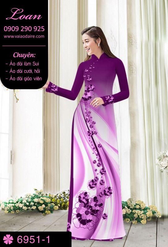 Vải áo dài hoa chạy dọc Vải áo dài hoa chạy dọc