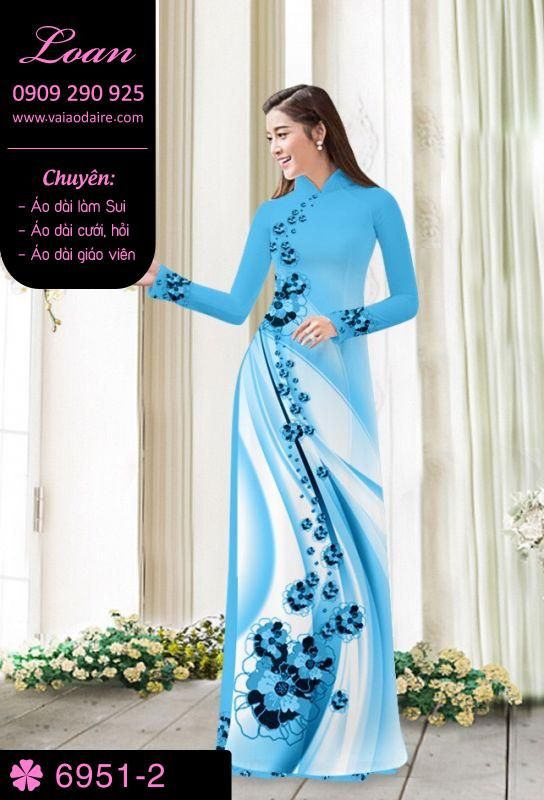Vải áo dài hoa chạy dọc Vải áo dài hoa chạy dọc