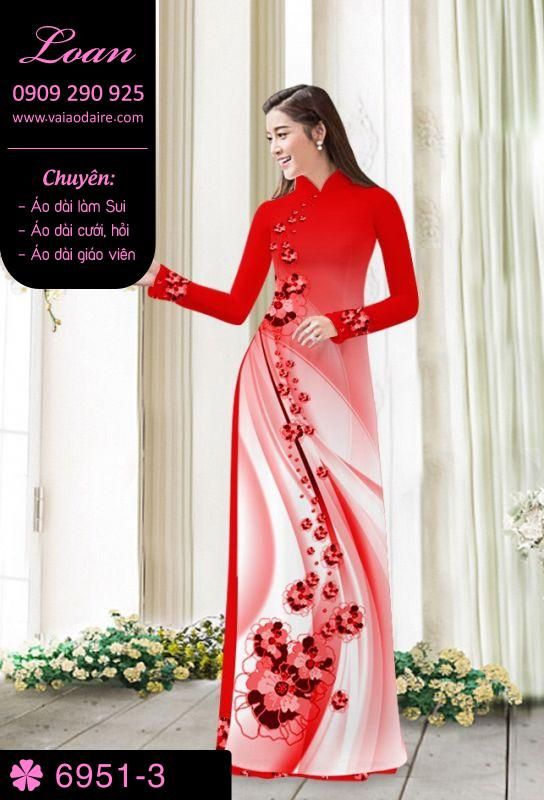Vải áo dài hoa chạy dọc Vải áo dài hoa chạy dọc