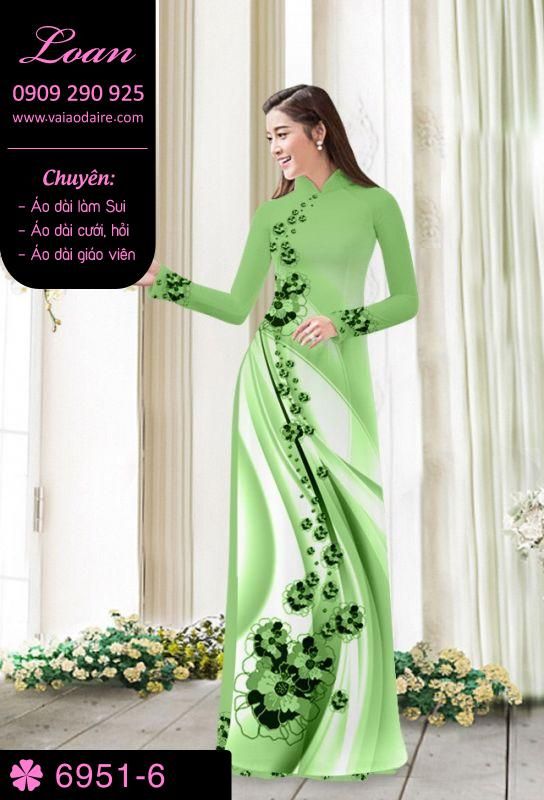 Vải áo dài hoa chạy dọc Vải áo dài hoa chạy dọc